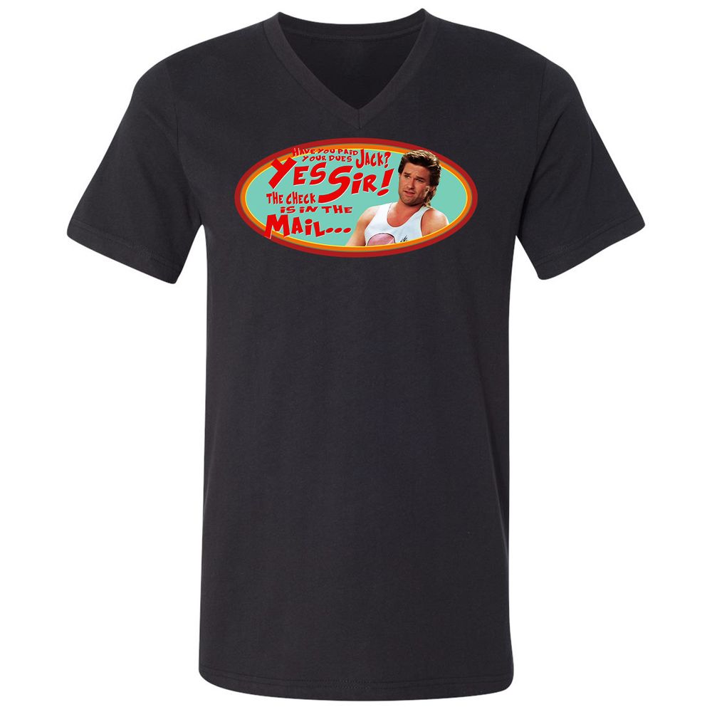 Unisex V-Neck T-Shirt - HZVFGSY8 - Black - 1