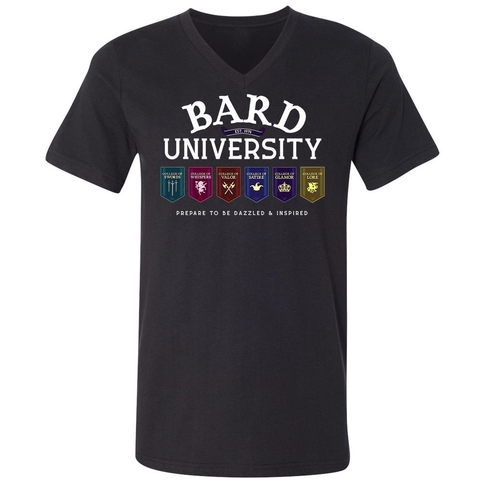 Unisex V-Neck T-Shirt - NNQ4U6JK - Black - 1