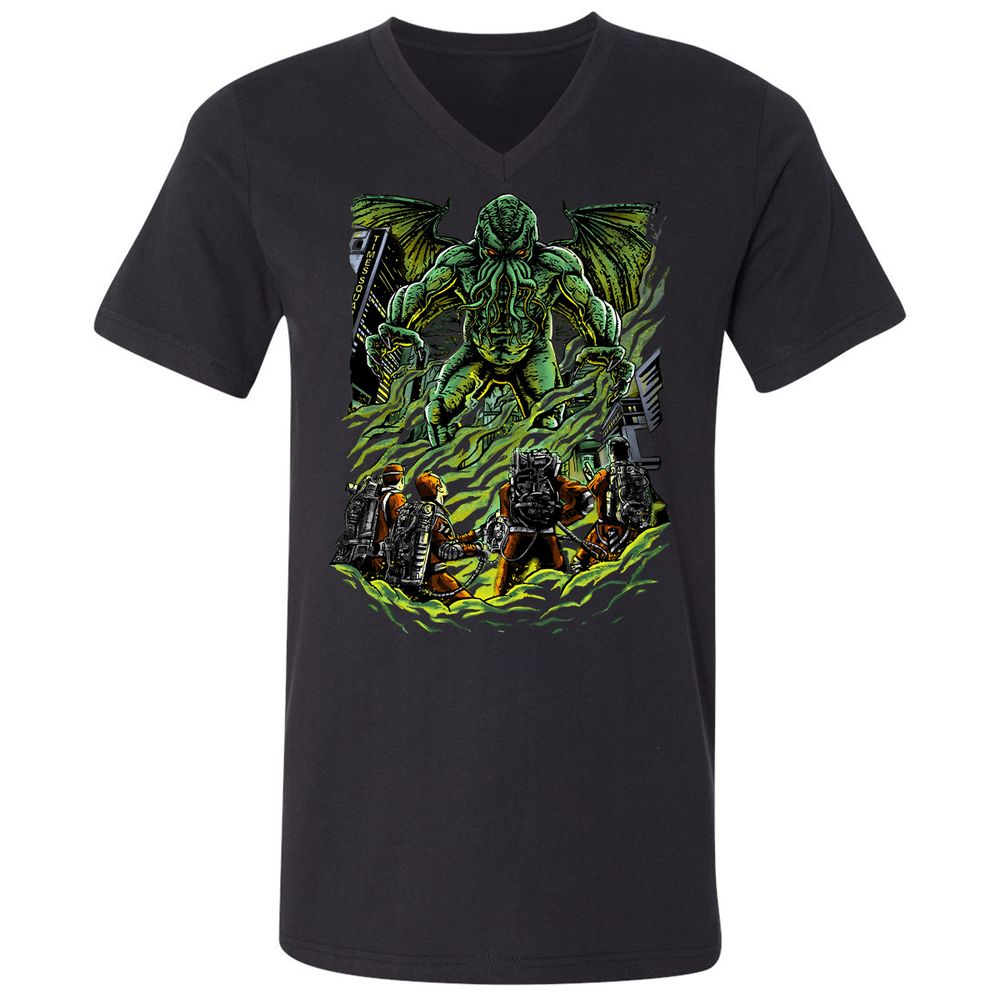 Unisex V-Neck T-Shirt - U43HSAM4 - Black - 1
