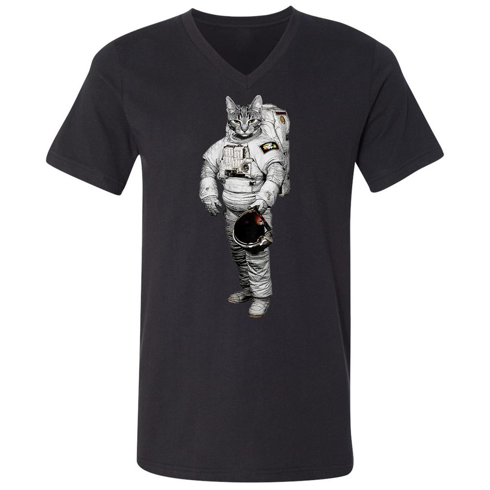 Unisex V-Neck T-Shirt - TGUTLRK6 - Black - 1