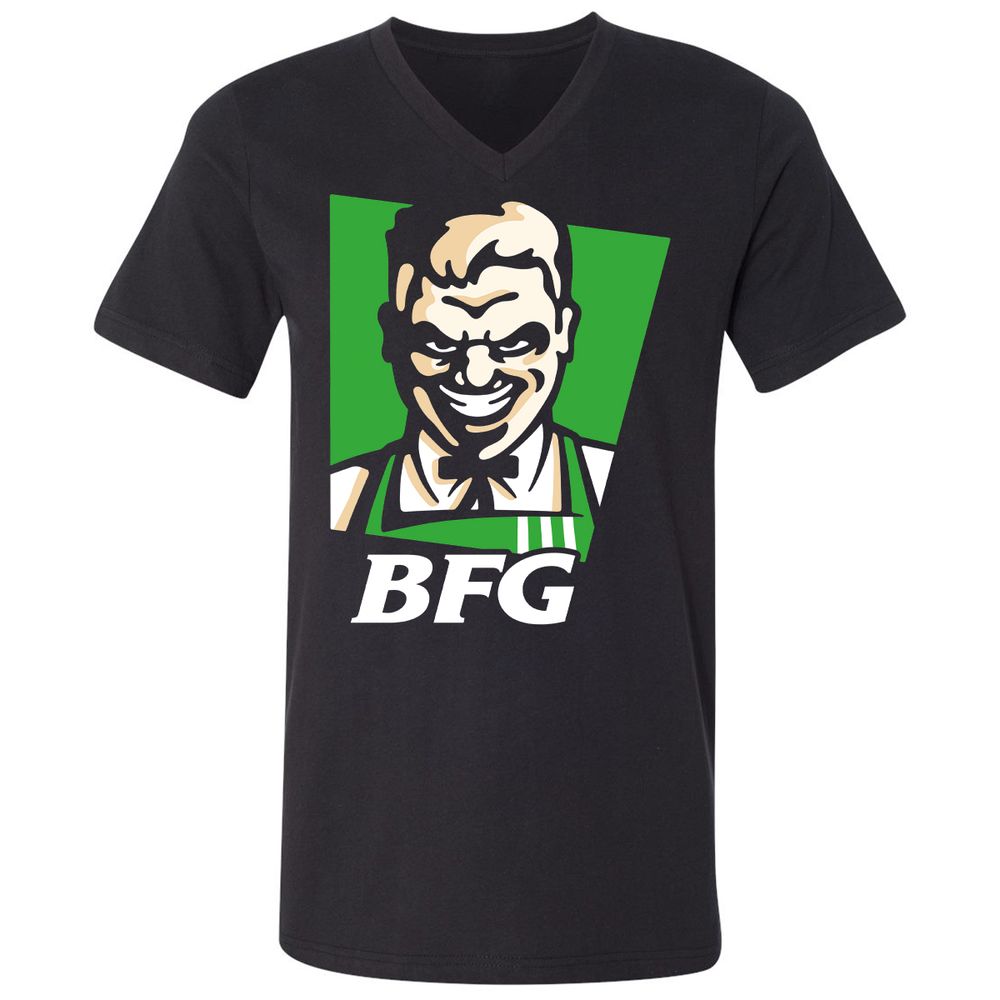 Unisex V-Neck T-Shirt - J2GAY3K6 - Black - 1