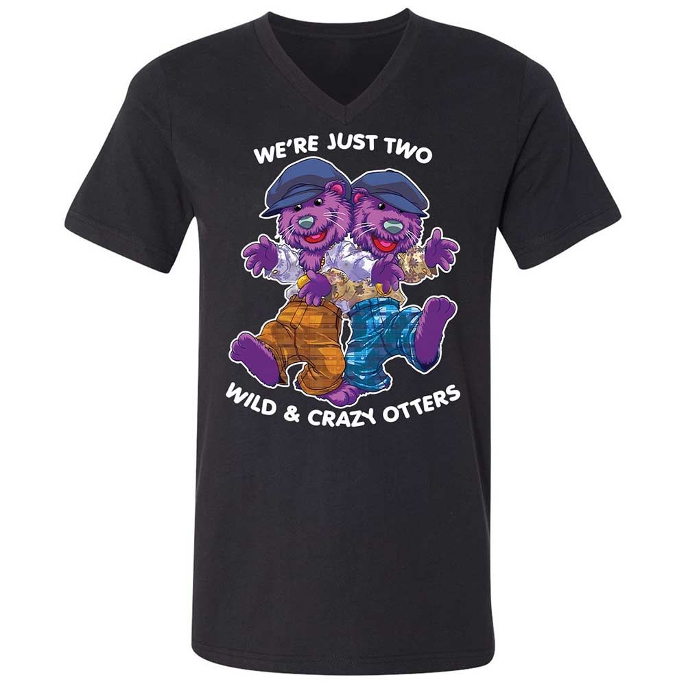 Two wild & crazy otters - Black - 1