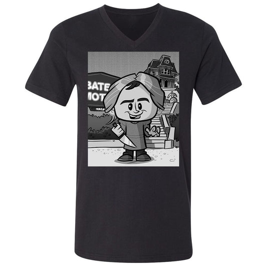 Unisex V-Neck T-Shirt - HRLF54QN - Black - 1