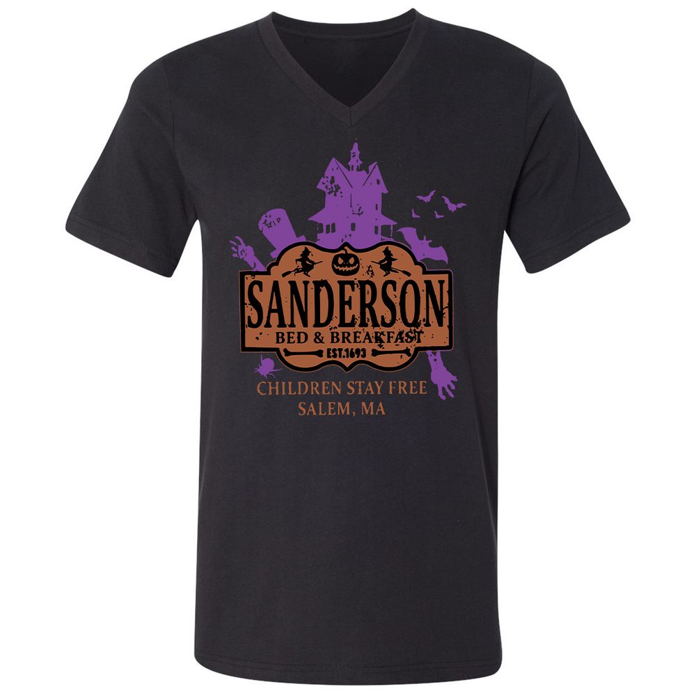 Unisex V-Neck T-Shirt - WADVTALP - Black - 1