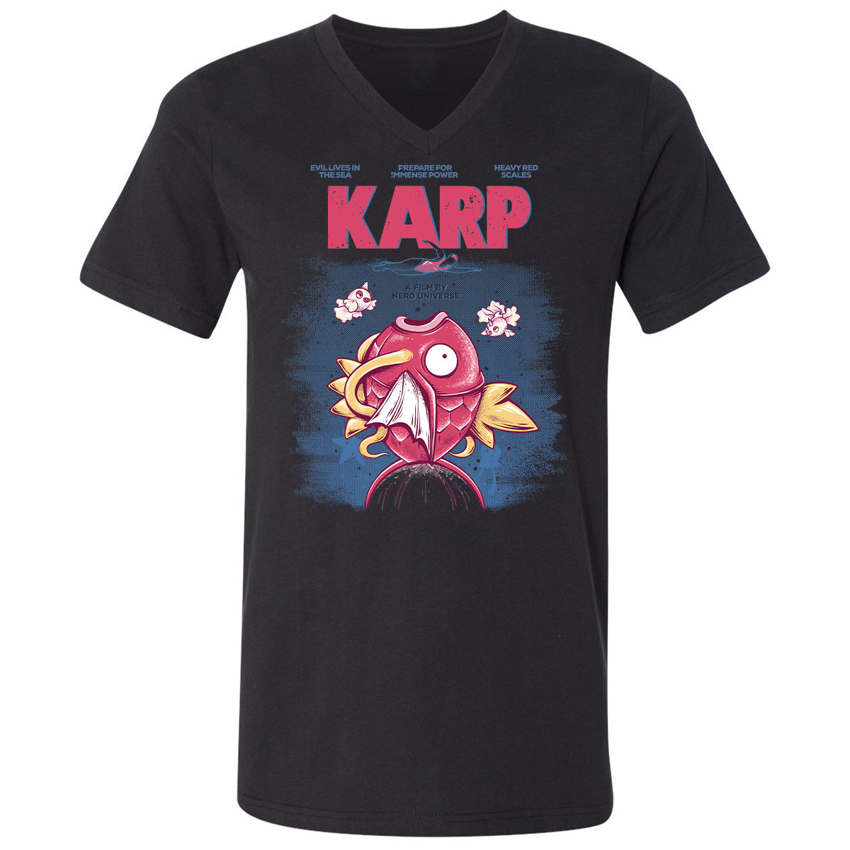 Unisex V-Neck T-Shirt - BC27YCPV - Black - 1