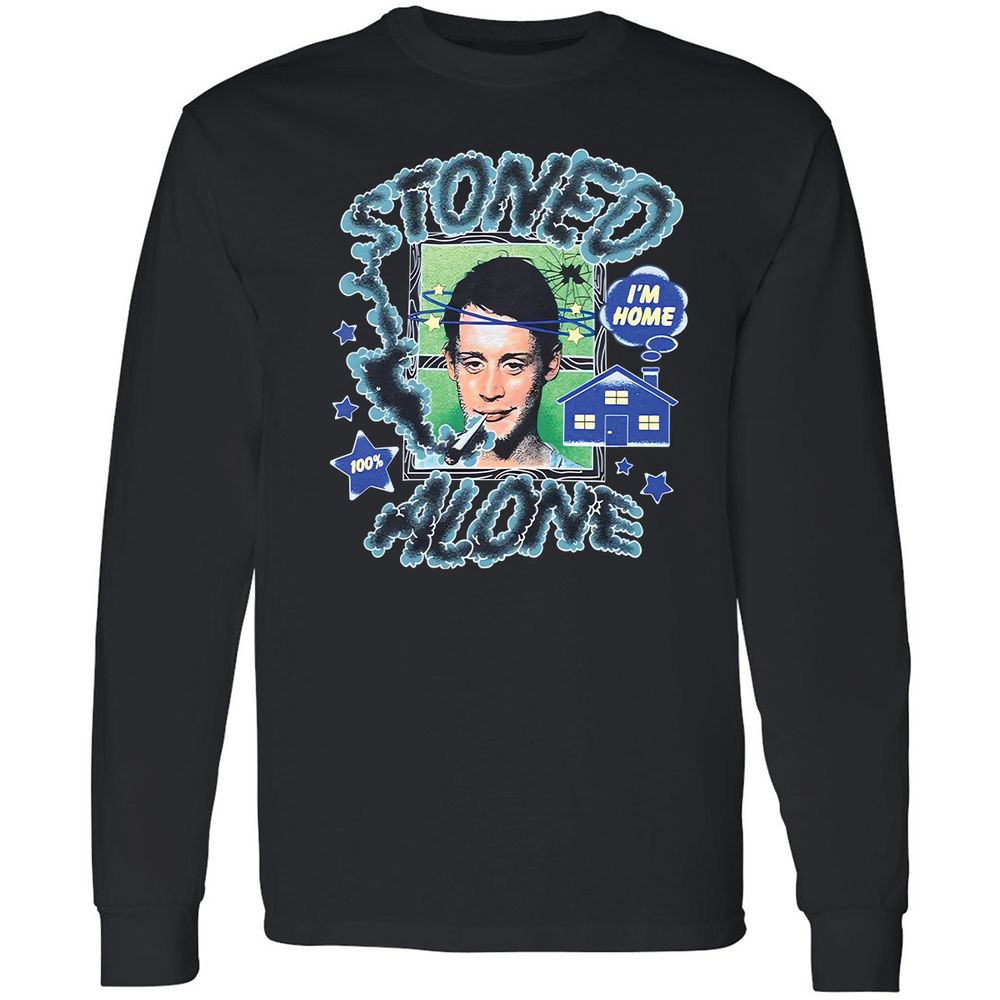 Stoned home alone - Black - 1