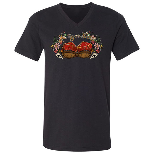 Unisex V-Neck T-Shirt - 11BHZ3AT - Black - 1