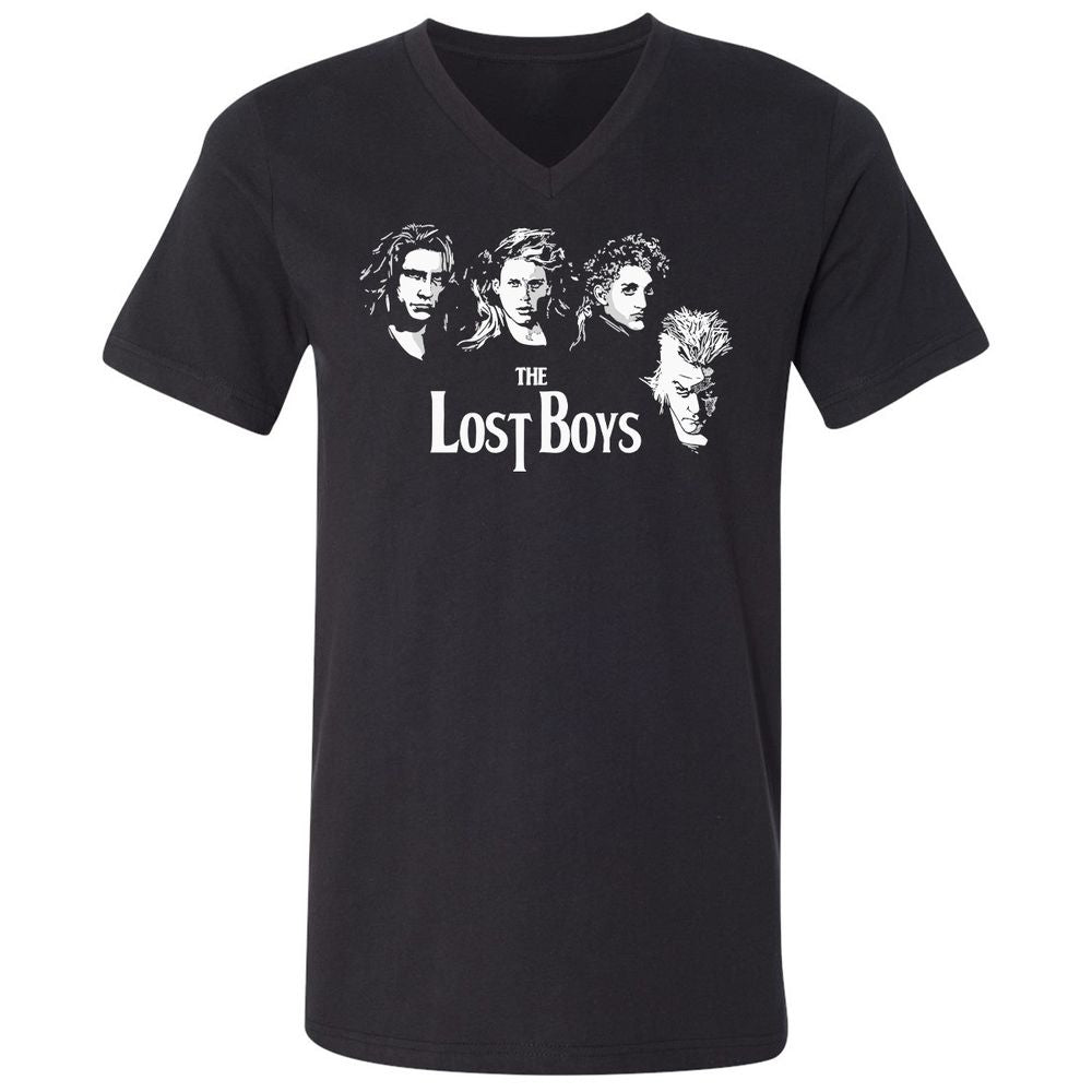 Unisex V-Neck T-Shirt - LMQCAUZQ - Black - 1