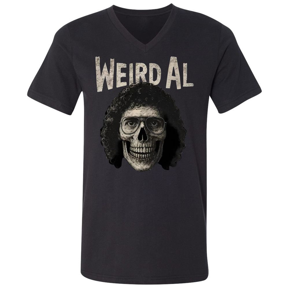 Unisex V-Neck T-Shirt - CL8LVT96 - Black - 1
