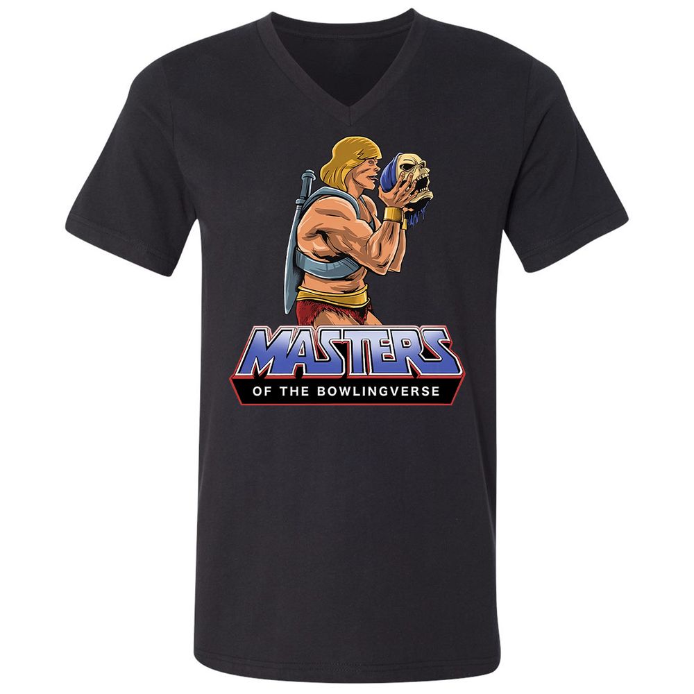 Unisex V-Neck T-Shirt - GCD8FN2L - Black - 1