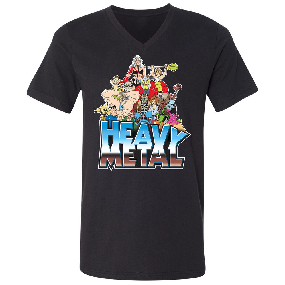 Unisex V-Neck T-Shirt - 3JWZ5VEC - Black - 1