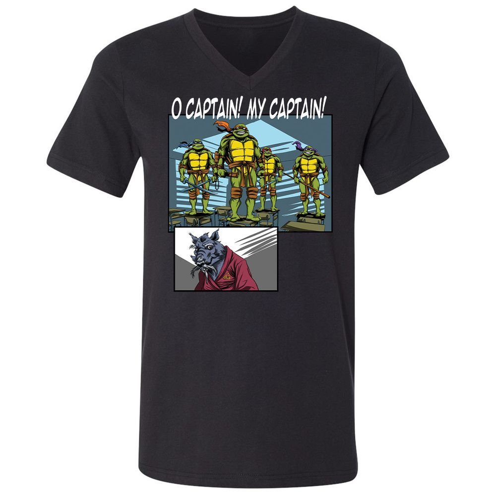 Unisex V-Neck T-Shirt - ENVLZECX - Black - 1