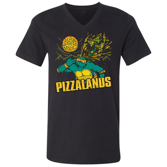 Unisex V-Neck T-Shirt - UQR9CC7Q - Black - 1