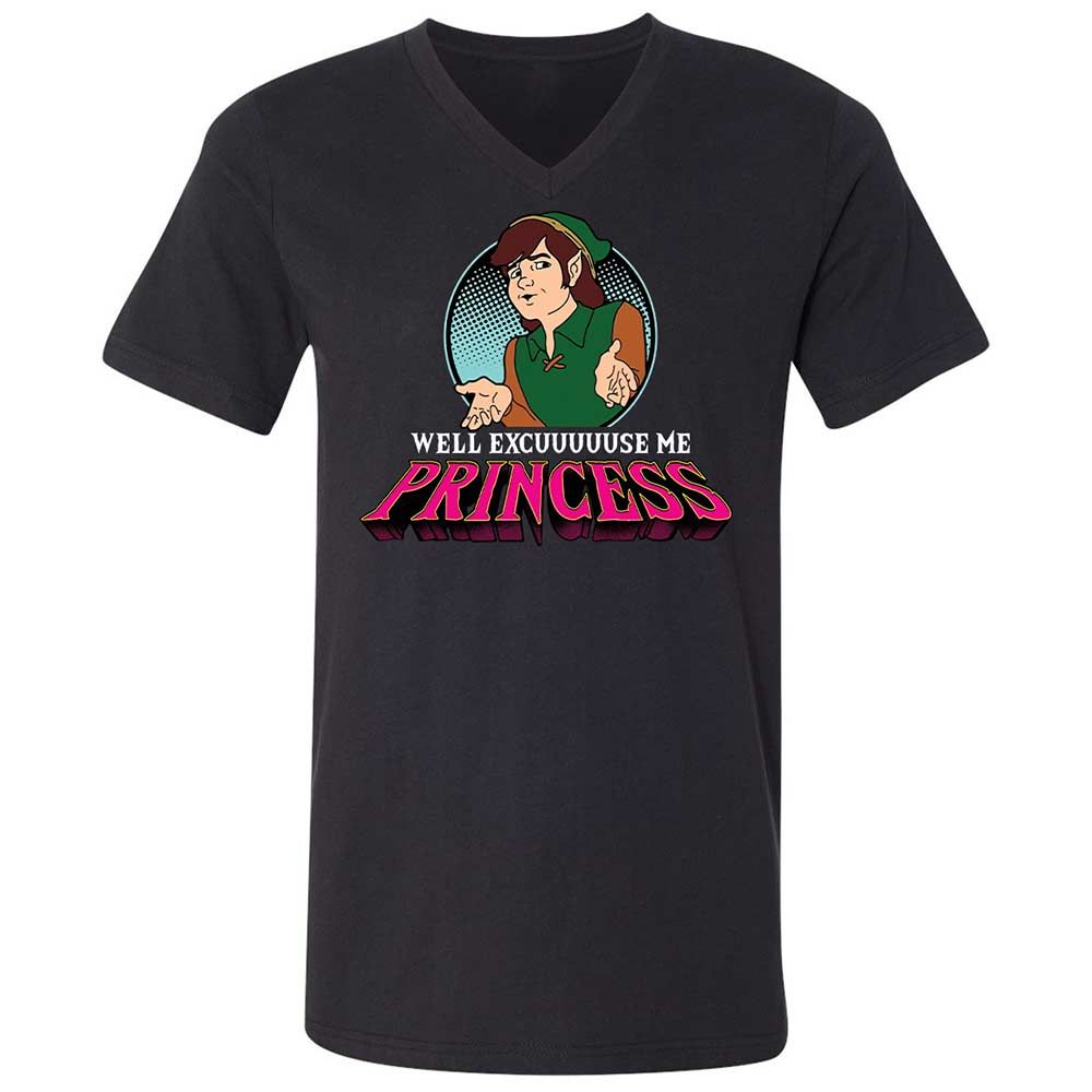 Unisex V-Neck T-Shirt - JKRLQ53Z - Black - 1