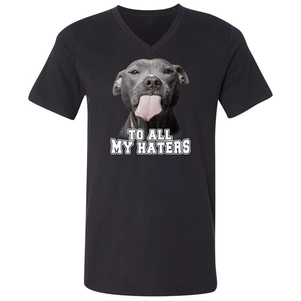 Unisex V-Neck T-Shirt - 3Z36GRAF - Black - 1