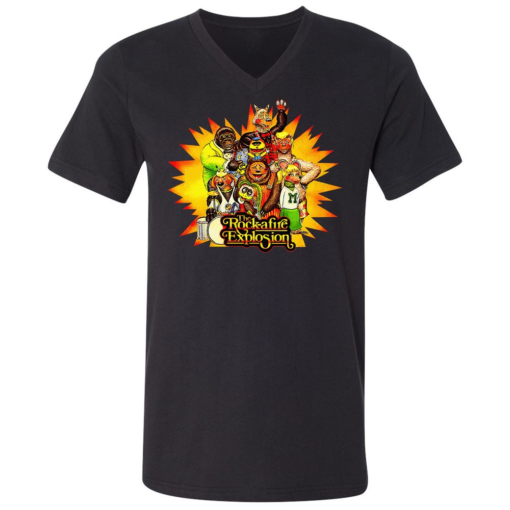 Unisex V-Neck T-Shirt - 47FPCENQ - Black - 1