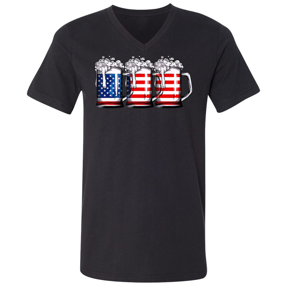 Unisex V-Neck T-Shirt - BJGR3HND - Black - 1