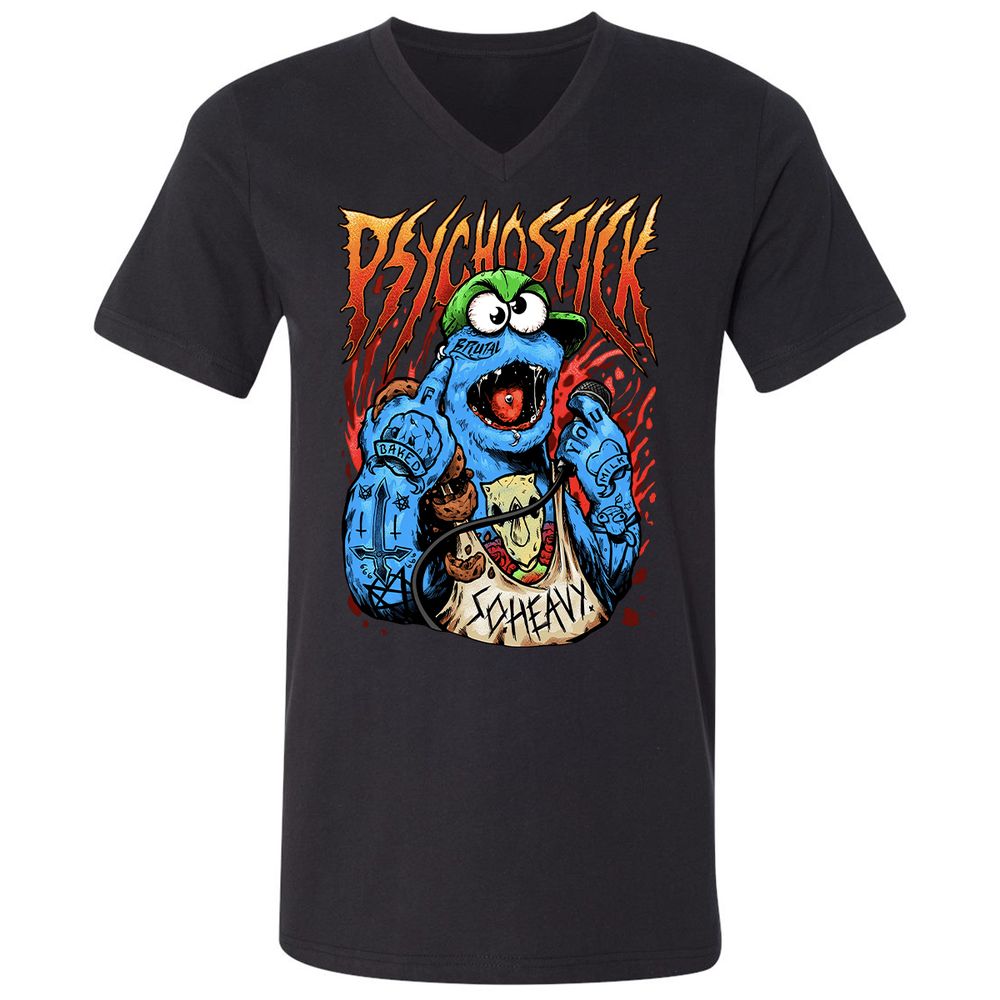 Unisex V-Neck T-Shirt - RSEAASQ5 - Black - 1