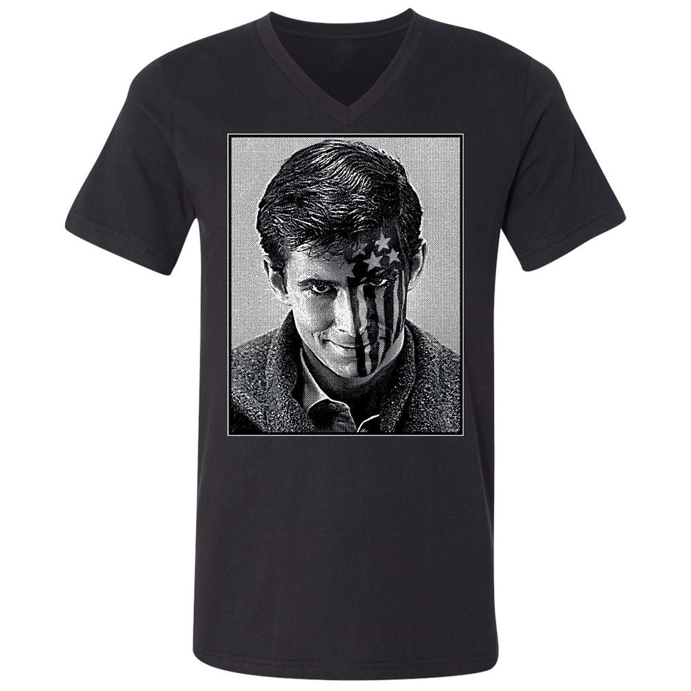 Unisex V-Neck T-Shirt - 3LGJZ4EC - Black - 1