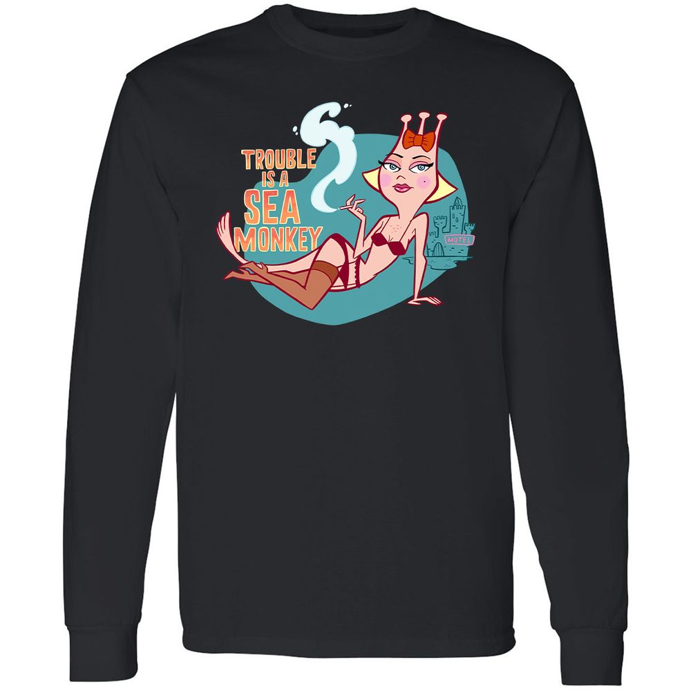 Long Sleeve T-Shirt - FBPC91QM - Black - 1