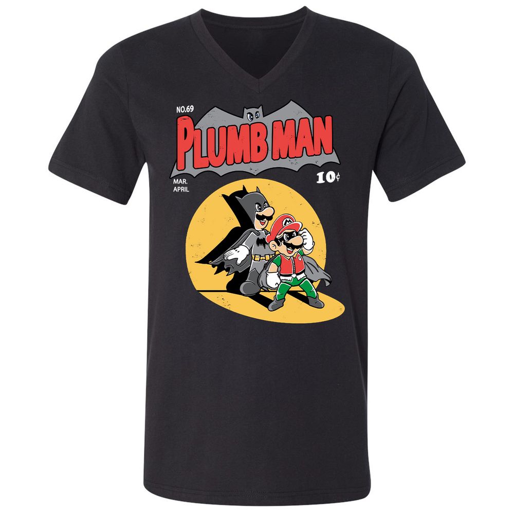 Unisex V-Neck T-Shirt - SNSMHH67 - Black - 1