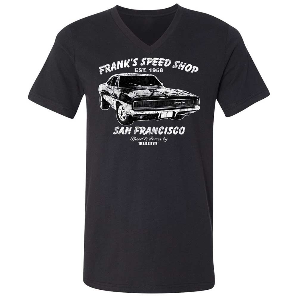 Unisex V-Neck T-Shirt - RE55QE9W - Black - 1