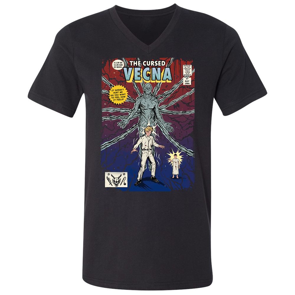 Unisex V-Neck T-Shirt - UTNQZ4FW - Black - 1