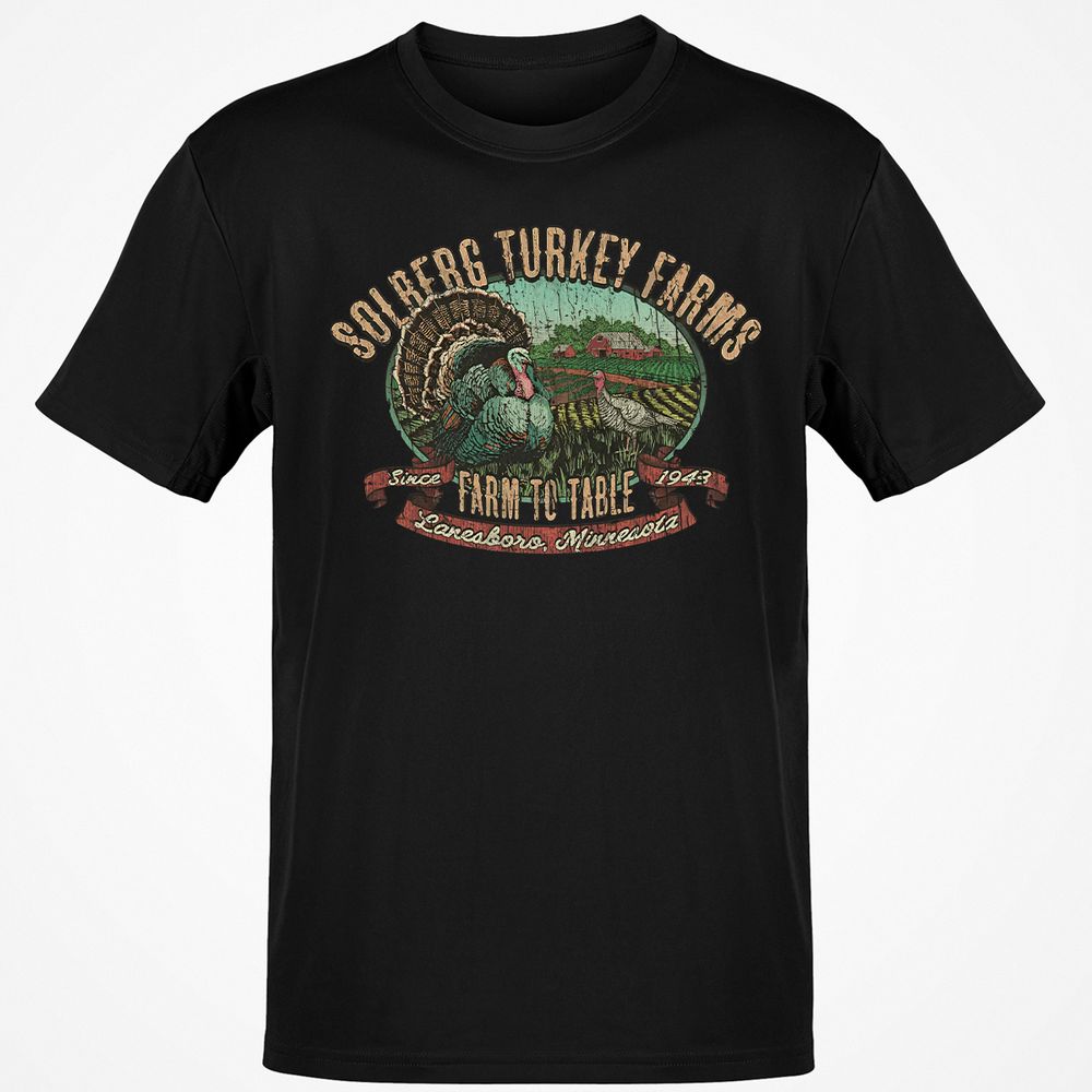 Vintage Turkey Farm Thanksgiving - Black - 1