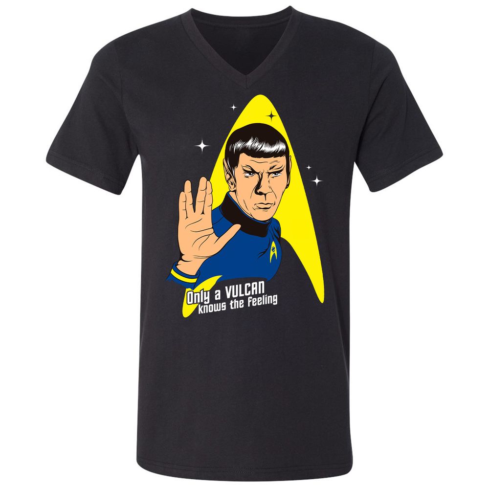 Unisex V-Neck T-Shirt - 9JQPN2ZJ - Black - 1