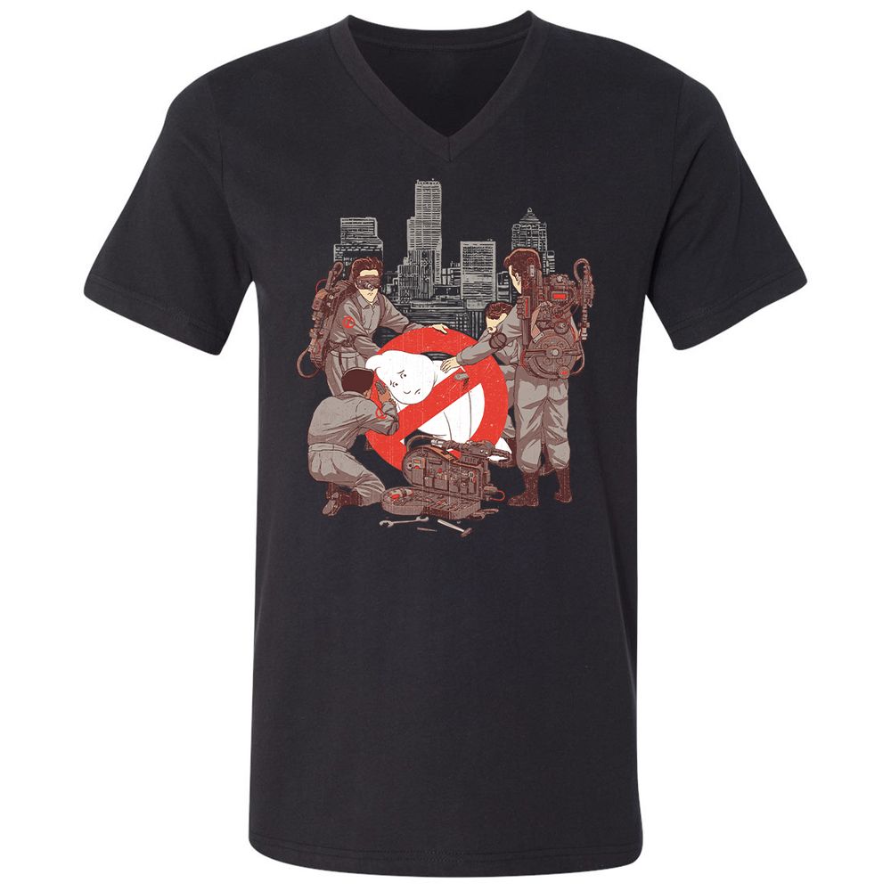 Unisex V-Neck T-Shirt - 3AZ4PVEQ - Black - 1