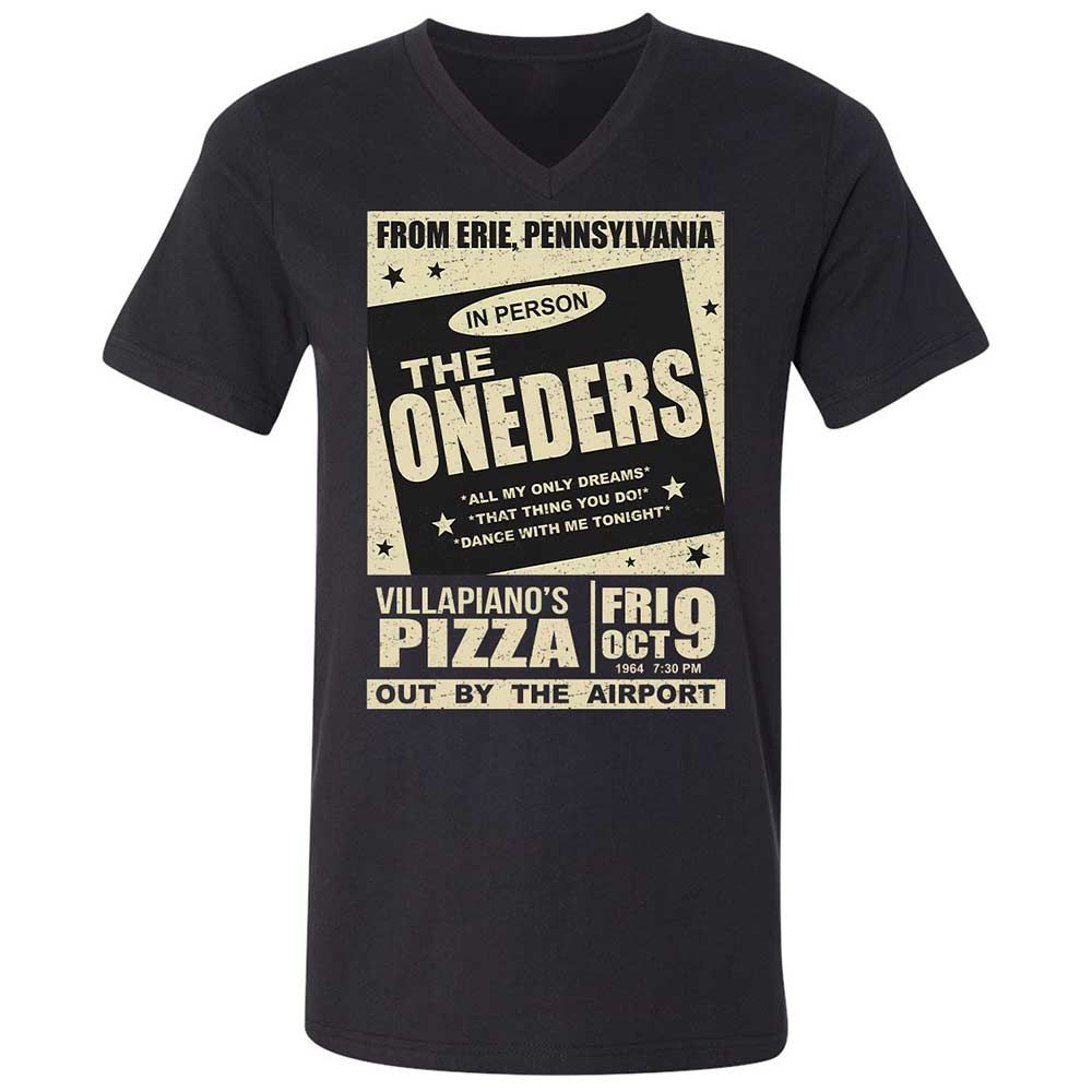 Unisex V-Neck T-Shirt - 7VVKFDQY - Black - 1