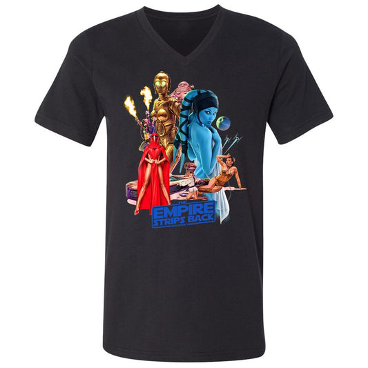 Unisex V-Neck T-Shirt - HRNSACBB - Black - 1