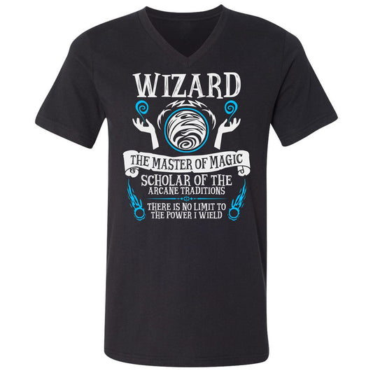 Unisex V-Neck T-Shirt - UQV42GED - Black - 1