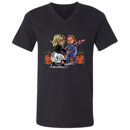 Unisex V-Neck T-Shirt - FCNMF7SY - Black - 1