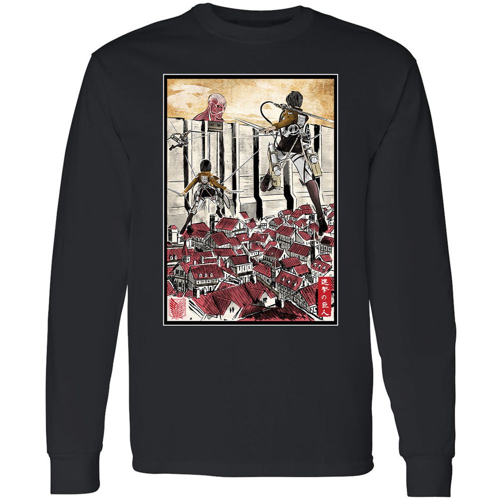 Long Sleeve T-Shirt - TUG6RJ2R - Black - 1