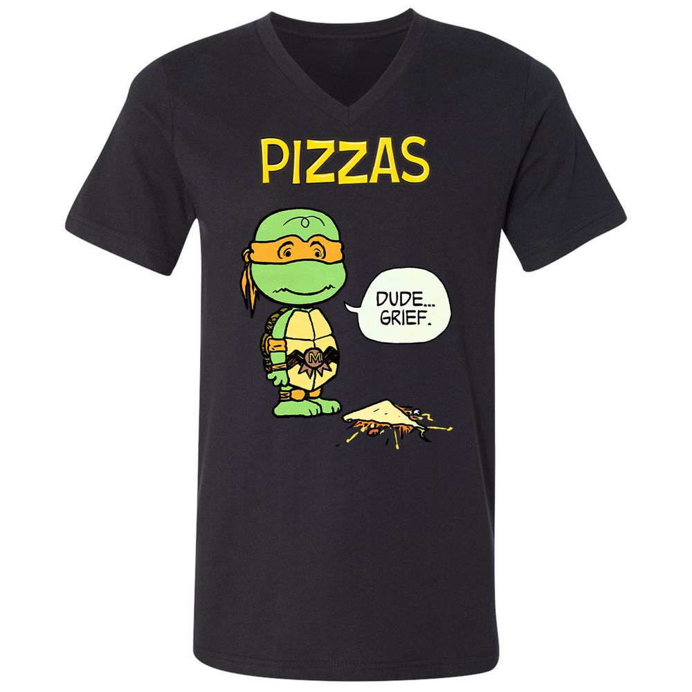 Unisex V-Neck T-Shirt - MZJSLK2X - Black - 1