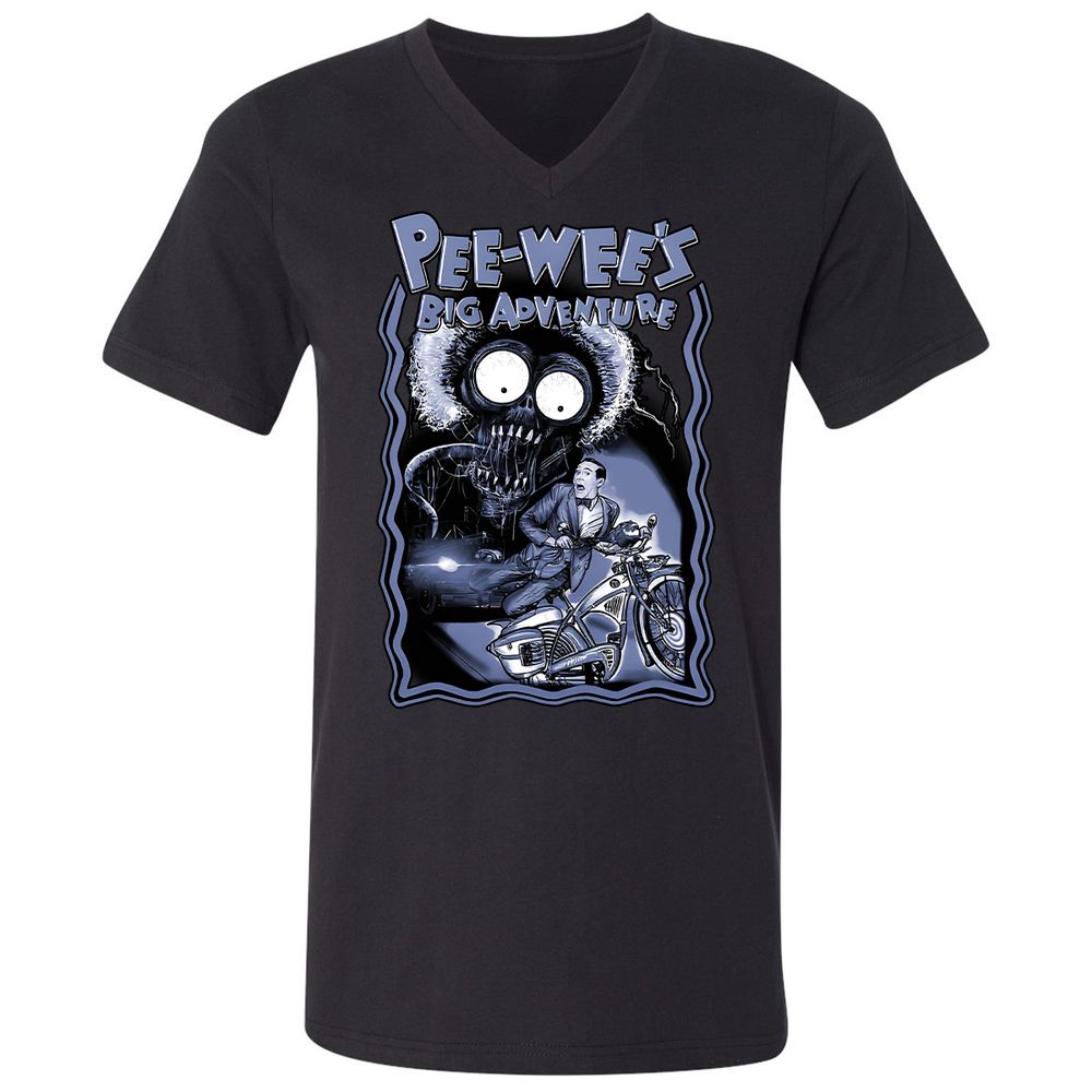 Unisex V-Neck T-Shirt - K518JZC9 - Black - 1