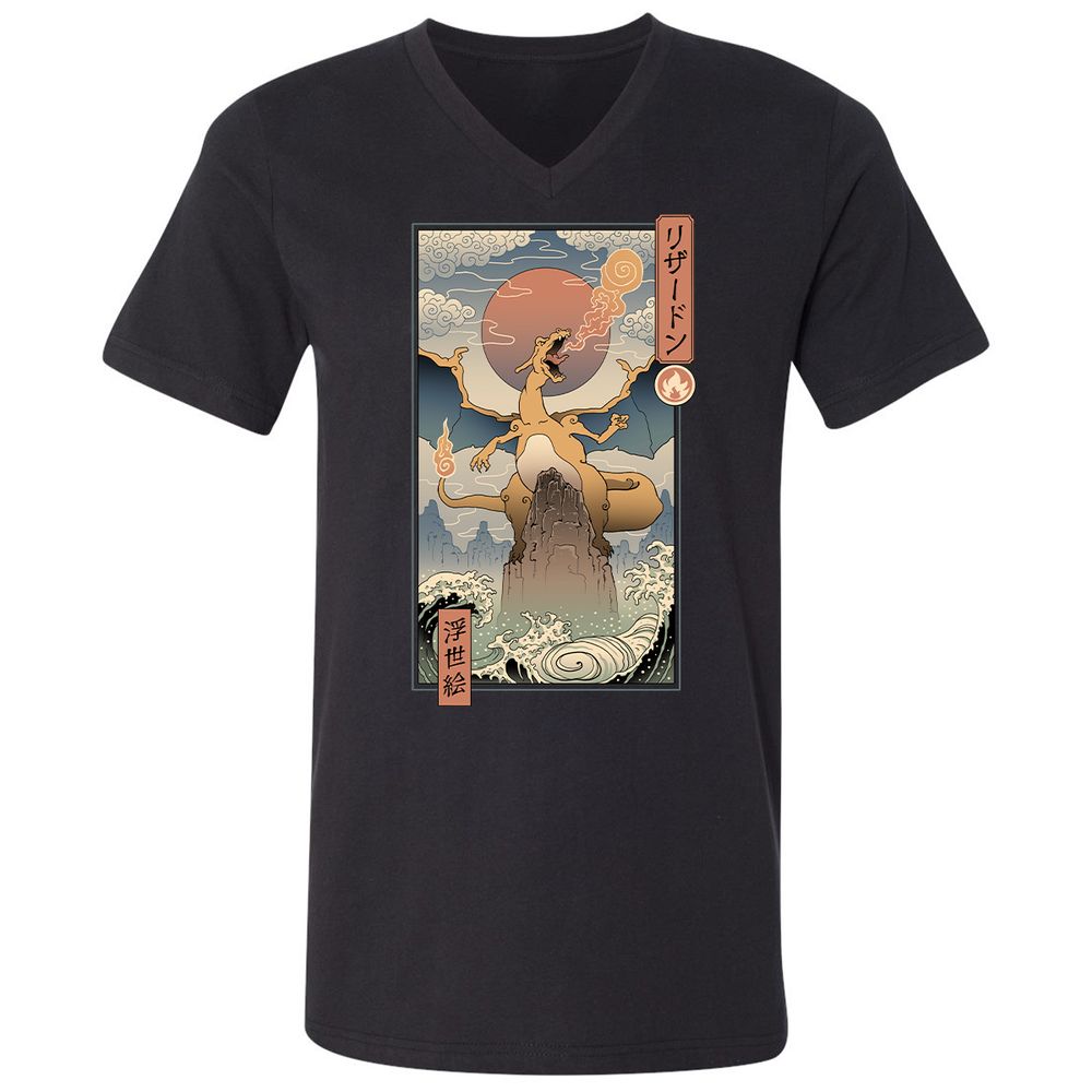 Unisex V-Neck T-Shirt - 2TA2N46J - Black - 1