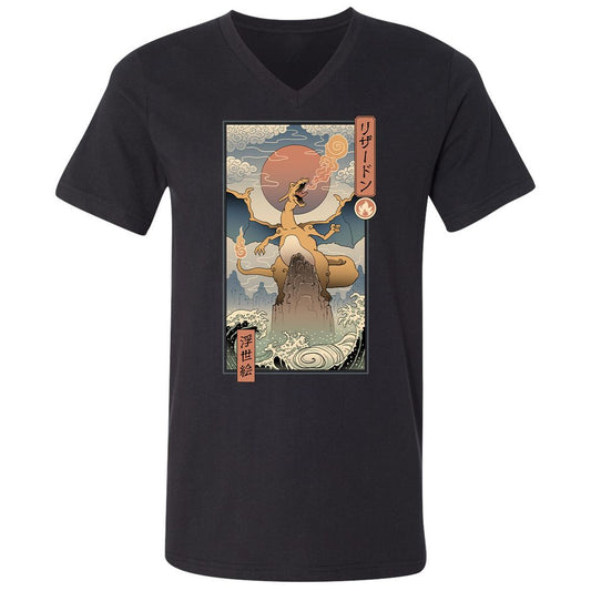 Unisex V-Neck T-Shirt - 2TA2N46J - Black - 1