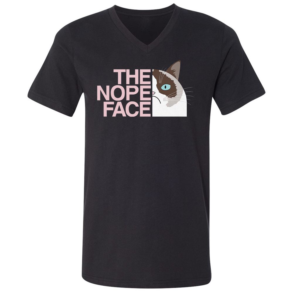Unisex V-Neck T-Shirt - 6GLSHY9C - Black - 1