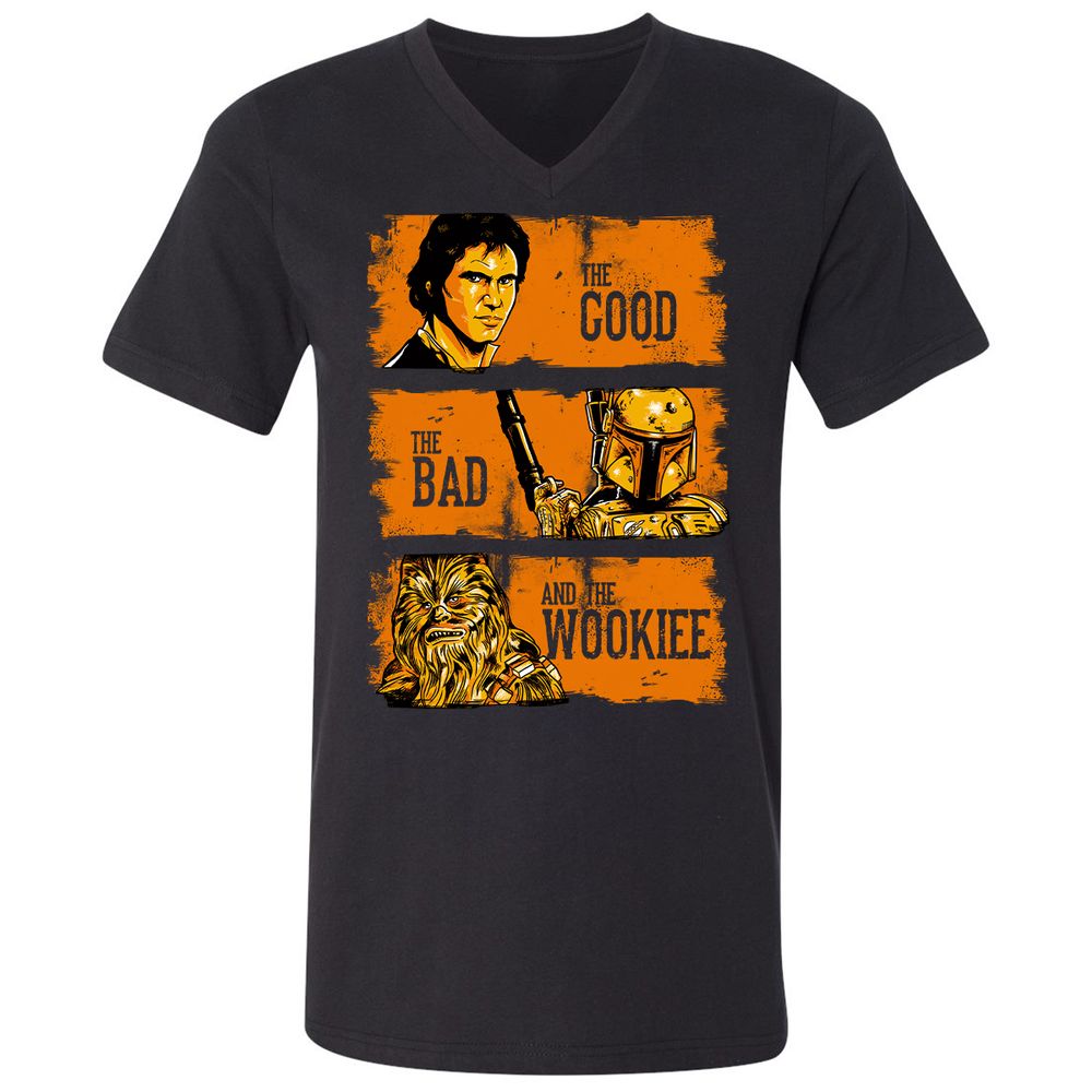 Unisex V-Neck T-Shirt - MR1DTZ7B - Black - 1