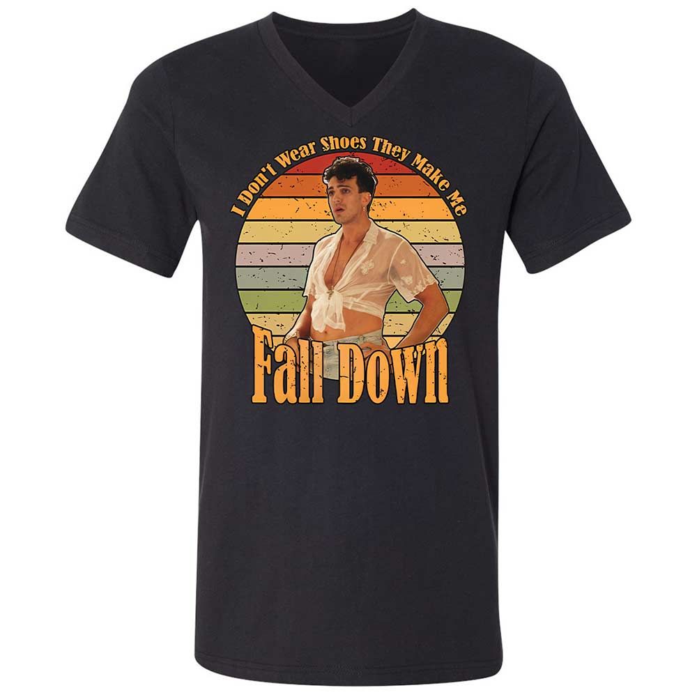 Unisex V-Neck T-Shirt - P6GA3WSP - Black - 1