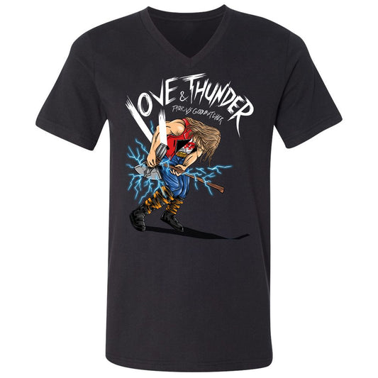 Unisex V-Neck T-Shirt - CT7SFC6G - Black - 1