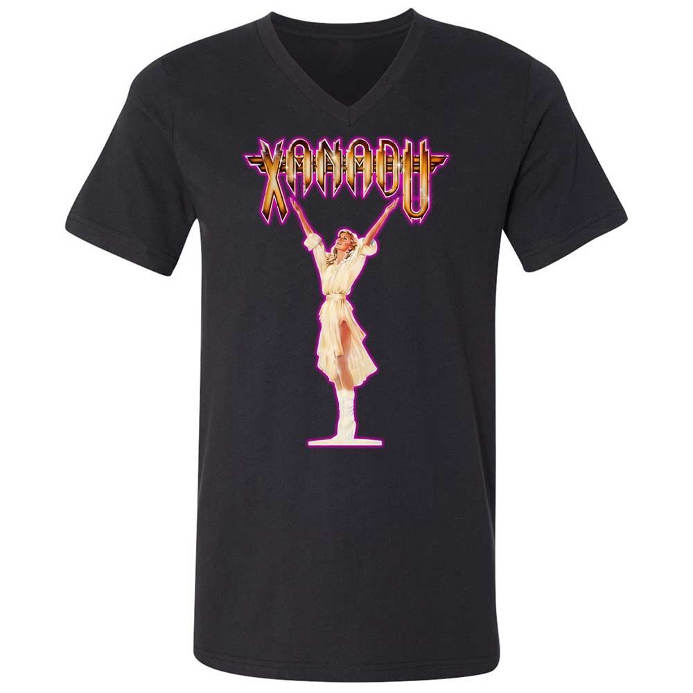 Unisex V-Neck T-Shirt - XQYXHDZV - Black - 1
