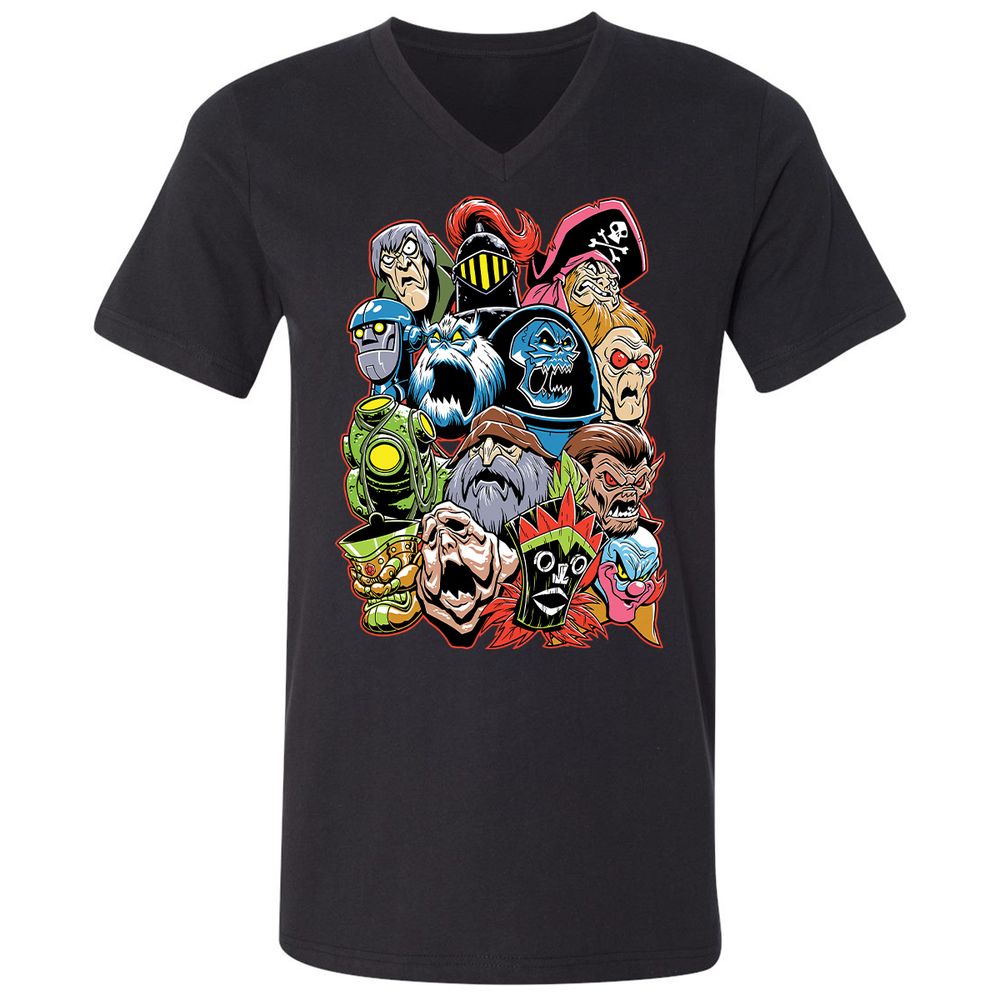 Unisex V-Neck T-Shirt - 6W5KJP6M - Black - 1