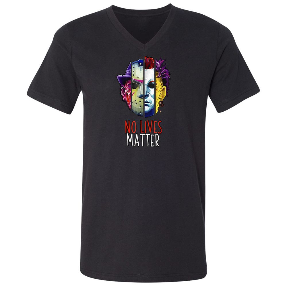 Unisex V-Neck T-Shirt - FCPBWEFD - Black - 1