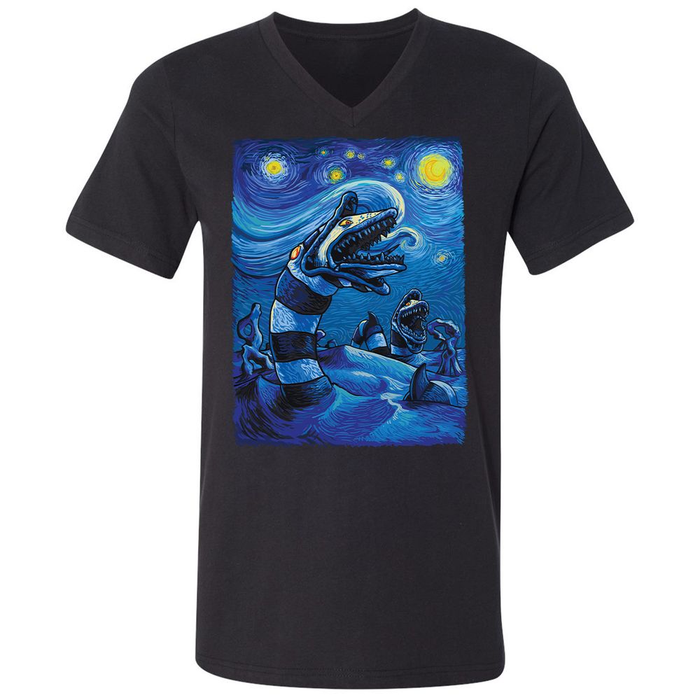 Unisex V-Neck T-Shirt - KTGJBJ3R - Black - 1