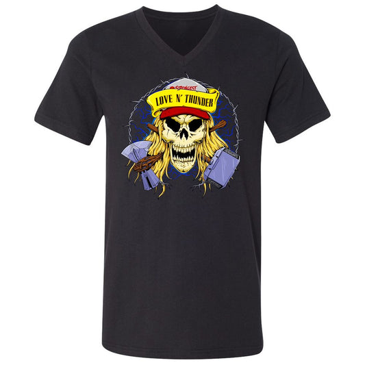 Unisex V-Neck T-Shirt - QT1H9JAL - Black - 1