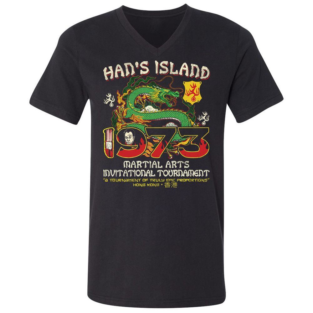 Unisex V-Neck T-Shirt - UUKQWJLZ - Black - 1