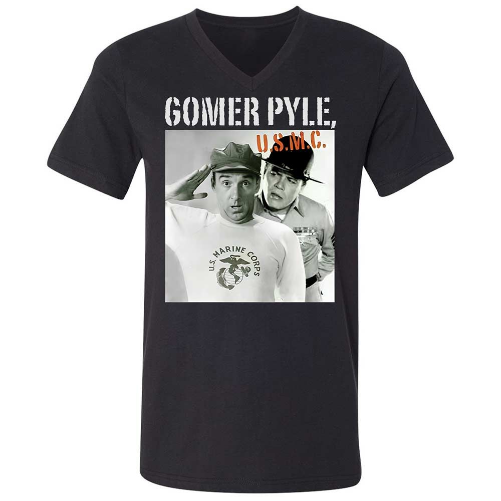 Unisex V-Neck T-Shirt - AB1K4EEC - Black - 1